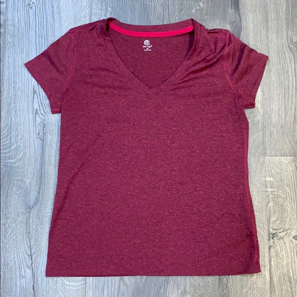 purple and pink champion workout T-shirt